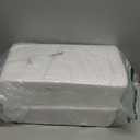 VCUTEKA Small Ceramic Christmas Tree Hand-Painted Vintage Tabletop Christmas Tree White Golden Holiday Decoration with Multi-Color Lights 11 inch