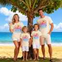 pleastee Family Vacation Shirts Dad Mom Kids Matching Outfits Magical Tshirts for Cruise Trip Clothes Summer Travel Tops (6-7 Years, Apricot)