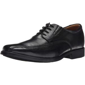 Clarks Mens Tilden Walk (10.5 Wide, Black Leather)