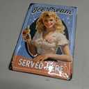 LANOLU Vintage Tin Sign Retro Diner Decor ICE CREAM, Metal Kitchen Signs Wall Decor, 8x12 inches