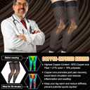 NEENCA Copper Compression Leg Sleeve, Ultra-thin Full Leg Sleeve with Copper Ions Infused Fabric for Knee Pain Relief, Muscle Recovery, Swelling, Inflammation, Promotes Circulation, Sports, Workout... (Black, XL)