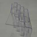 KTRIO 4 Tier Acrylic Brochure Holder 6x9 inches 2 Pack, Clear Trifold Brochure Display Stand Plastic Pamphlet Holder for Flyer, Booklet, Literature, Catalogs, Files, Countertop or Wall Mount Use