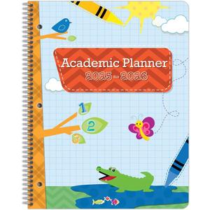 Dated Primary Student School Planner 2025-2026 Academic School Year, Large (8.5" by 11") Block Style Datebook with Engage Cover
