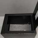 Bonsaii Safe Box with Key Lock, Steel Security Lock Box, 0.23 Cubic Feet, 9.06" W x 6.69" D x 6.69" H, Small Hidden Safe for Cash Jewelry