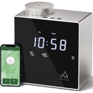 2026 Smart Waterless Diffuser, 2000 Sq.Ft Cold Air Scent Diffuser with Clock & Environmental Display | 7 Fragrance Levels, 9 Timer Settings, Hotel Collection Diffuser for Home & Large Rooms (Silver)