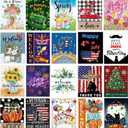 Seasonal Garden Flag Set of 20 - Double Sided 12 x 18 Inch Small Yard Flags for Outdoor Holiday Decorations, Spring, Easter, Summer, Winter, and All Season Garden Flags for Outside Decor