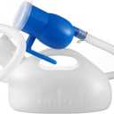 Men Urinal Bottle Portable Toilet Male Pee Bottle Reusable Urine Bottle Collector Bed Pan with 71" Long Tube and Lids for Hospital Camping Elderly Bedridden Person (2L)