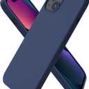 ORNARTO Compatible with iPhone 13 Case 6.1, Slim Liquid Silicone 3 Layers Full Covered Soft Gel Rubber Phone Case Protective Cover 6.1 Inch-Navy Blue