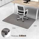 Blvornl Office Chair Mat for Hardwood Floor, 45"x 53" Desk Chair Mat for Hard Wood and Tile Floor, Large Anti-Slip Hard Floor Protector Rolling Chair Mat, PVC Mat Desk Rug for Office Home, Dark Grey