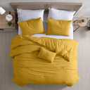 Modern Threads 4-Piece Garment-Washed Comforter Set Beck Gold King