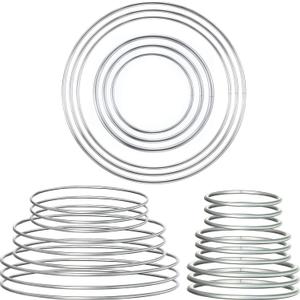 Hotop Metal Rings Hoops Metal Dream Catcher Macrame Steel Craft Rings Floral Hoop for Wreaths Macrame Projects(24 Pcs,Circle)