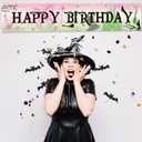 Pink And Green Movie Theme Birthday Banner, Magical Good And Bad Party Decor, Princess Girls Birthday Party Supply, Halloween Bday Banner