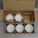 DOWAN Ramekins 4 oz Oven Safe for Creme Brulee Souffle, Porcelain Custard Cups Ramiken for Baking, Classic Style Ramekins Bowls, Set of 6, White