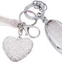 for Nissan Key Fob Cover Case Shell Keychain Rogue Sentra Altima Pathfinder Frontier Kicks Murano Versa Maxima Infiniti Accessory Accessories Bling Girly Women, 5 Button, Silver White TPU