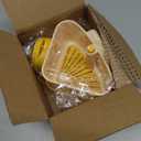 Corner Sink Strainer Basket with Suction Cups, Automatic Dumping Collapsible Food Drainer, Kitchen Sink Food Waste Catcher with Strong Hold Base (Lemon Yellow)