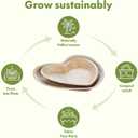 7-Inch & 10-Inch Disposable Palm Leaf Bundled Plates [50 Pack] Premium Food-Grade Durable Compostable Plates, Ideal For Lunch, Dinner, Weddings, Parties, Camping, And Catering Events [Heart-Shaped]