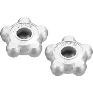 PATIKIL 64mm Diameter Hand Wheel, 2 Pack Aluminum Alloy Control Switch Replacement Handle for Gas Cylinder, Silver Tone
