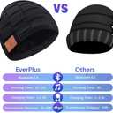 EverPlus Bluetooth Beanie for Men Hat Women Men Gifts Stocking Stuffers Adults