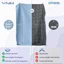 YnM Cooling Weighted Blanket for Adults, 15lbs Heavy Bed Throw Comforter with 100% PE Fabric, Ideal for Hot Sleepers or Summer Days(60x80 Inches for Queen/King Bed, 15 Pounds, Blue)