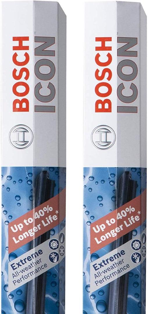 BOSCH 26A20A ICON Beam Wiper Blades - Set of 2 Blades (26A & 20A) | Driver and Passenger Side; Extreme All-Weather Performance and Up to 40% Longer Life
