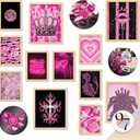 97 Decor Pink Y2k Room Decor Aesthetic - Mcbling Trashy Y2k Posters For Girls Room, 2000s Room Decor For Teen Girls Y2k Decorations, Hot Pink Wall Art Prints Baddie Pictures For Bedroom (Unframed) (8x10 Inches)