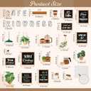 Containlol Inspirational Coffee Bulletin Board Decorations Cafe Kindness Greenery Classroom Door Decorations Motivational Book Shelf Positive Paper Cutouts for Back to School Chalkboard Wall Office