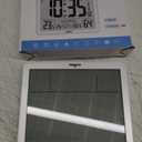 Digital Wall Clock Battery Operated with Backlight, Atomic Alarm Clocks with Indoor Temperature & Humidity for Bedrooms, Office, 8.5" Small Desk Clock with Large Display for Seniors, Auto DST, Sliver