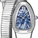 Gosasa Snake Bracelet Watches for Women, Elegant Wrap Around Bangle Wristwatch, Fashion Jewelry Style Quartz Watch, Snake Cuff Watch for Dress & Gift5.9-6.7in