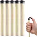 Basbon 20 Pcs Wooden Arrows Soft Rubber Tips, 17 Inch Handmade Wooden Toy Arrow for Kids and Beginners, Archery Bows Outdoor Play Cosplay Costume Decoration