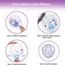 2 x Metallic Blue Purple Balloons with Confetti - Latex Balloons for Halloween, Boys, Space, Wedding Parties