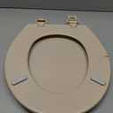Bemis 500EC 068 Molded Wood Round Toilet Seat with Easy Clean and Change Hinge, 1 Pack, Fawn Beige
