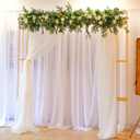 White Backdrop Curtains 2 Panels 5ft x 8ft Sheer Chiffon Backdrop Curtain Drapes for Birthday Party Wedding Decorations, 10ft x 8ft -
