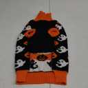 Vehomy Dog Halloween Sweater Pet Pumpkin Ghost Costume Cat Pumpkin Turtleneck Knitwear Shirt Pullover Dog Puppy Halloween Sweaters Clothes Outfits for Cats Small Medium Large Dogs XL