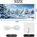 Winter Forest Backdrop 20x10ft Christmas Pine Tree Snow Snowflake Scene Photography Background Large Xmas Holiday Party Decorations Banner Photo Booth Props Fabric Picture Supplies