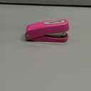 Praxxis Pro Office Supplies - Aria-Plus Half-Strip Mini Stapler - Durable, Compact, and Colorful Stapler for Office and Travel Use, Compatible with Standard 26/6 Staples, Pink