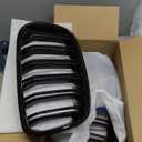 Grill Gloss Black Color Compatible with 2007-2014 BMW X5 E70 X6 E71 Front Kidney Grille ABS with Double Slats