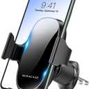 Miracase Phone Holders for Your Car with Metal Hook Clip, Air Vent Cell Phone Car Mount, Hands Free Universal Automobile Cradle Fit for iPhone Android and All Smartphones, Classic Black (1 Pack)