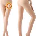 Arkim Fleece Lined Tights S/ M/ L Crotch 1 Seam Line True Translucent Thermal Tights Winter Leggings Pantyhose Sheer Tights(Natural-Fleece, S)