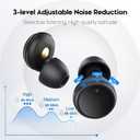 Switchable Concert Ear Plugs for Noise Reduction, Multi-Size Silicone Earbuds, 3 Noise Relief Modes for Focus, Study, Work and Travel, Hearing Protection, Reusable Ear Plugs (Comfort Varies by Person)