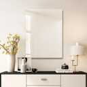 Mirrorons Bathroom Vanity Mirror 24" x 32", Frameless Mirror with Polished Edge, Hangs Horizontally or Vertically. Upgraded Shatterproof Bathroom Mirror for Wall.