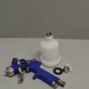 Tosucs HVLP Spray Gun with 1.0mm Tip Air Spray Gun for Car Spraying Gravity Feed Paint Gun for Car Prime,Furniture Surface Spraying,Wall Painting Include 125ml Capacity Cup