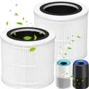AP100-A/B Core Mini Replacement Filter Compatible with AromaRoom AP100-A, AP100-B, AP100-C, Core Mini Air Purifi-ers, 3-IN-1 HEPA and Activated Carbon Filter, White