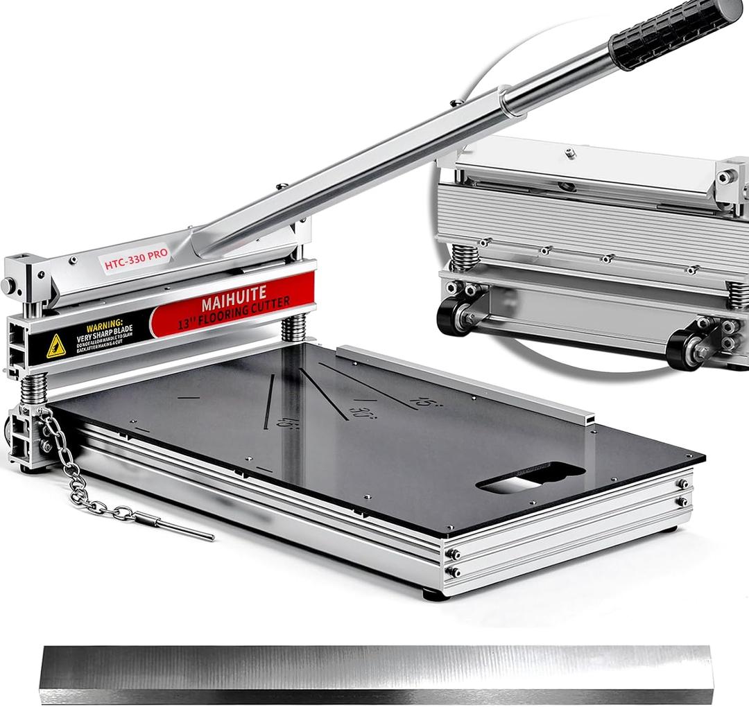 17mm Thick Laminate Floor Cutter with Extra Blade & Wheels,13In Lvp Cutter