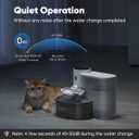 Petgravity Smart Pet Water Fountain - Stainless Steel Bowl, 2025 Upgraded Automatic Water Dispenser for Cats & Small Dogs, Self-Refill Tipping Wastewater Separation, 3.5L/118.4oz