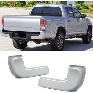 MIC Rear Bumper End Caps Set Compatible with 2016-2023 Tacoma w/o Parking Sensors Holes Replacement for TO1104131,5215604020,TO1105131,5215504020 (1D6 Silver Sky)