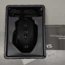 Redragon Wireless Gaming Mouse, MMO Gaming Mouse UP 16,000 DPI, 16 Macro Programmable Buttons, RGB Rechargeable with 12 Side Buttons, 70Hrs for PC Laptop MOBA FPS, M901P-KS