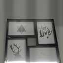 KAPIX 4x6 Picture Frames Collage, Collage Frame Wall Decor Display Four 4x6 Family Photos, Glass Front, Wall Hanging or Tabletop, Black