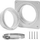 Dryer Vent Hose Connector Kit - Dryer Vent Wall Plate - Dryer Duct Connector Wall Vent with Quick Connect & Disconnect Dryer Dock Connector (Dryer Vent Connector)