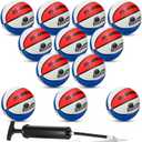 Wettarn 8 Pcs Basketballs Bulk Christian Charity Donation Supplies 27.5 Inch Basketball with Pump Xmas Gifts for Boys and Girls Games Training