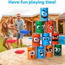 Hungdao 3 Sets Carnival Games Combo Set, Dart Board with Balls Plastic Cones Ring Bean Bags Toss Game for Boys Girls Adults Family Birthday Yard Indoor Outdoor